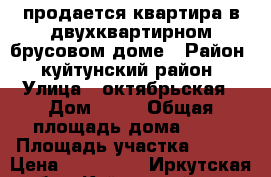 продается квартира в двухквартирном брусовом доме › Район ­ куйтунский район › Улица ­ октябрьская › Дом ­ 13 › Общая площадь дома ­ 40 › Площадь участка ­ 600 › Цена ­ 500 000 - Иркутская обл., Куйтунский р-н, Карымск с. Недвижимость » Дома, коттеджи, дачи продажа   . Иркутская обл.